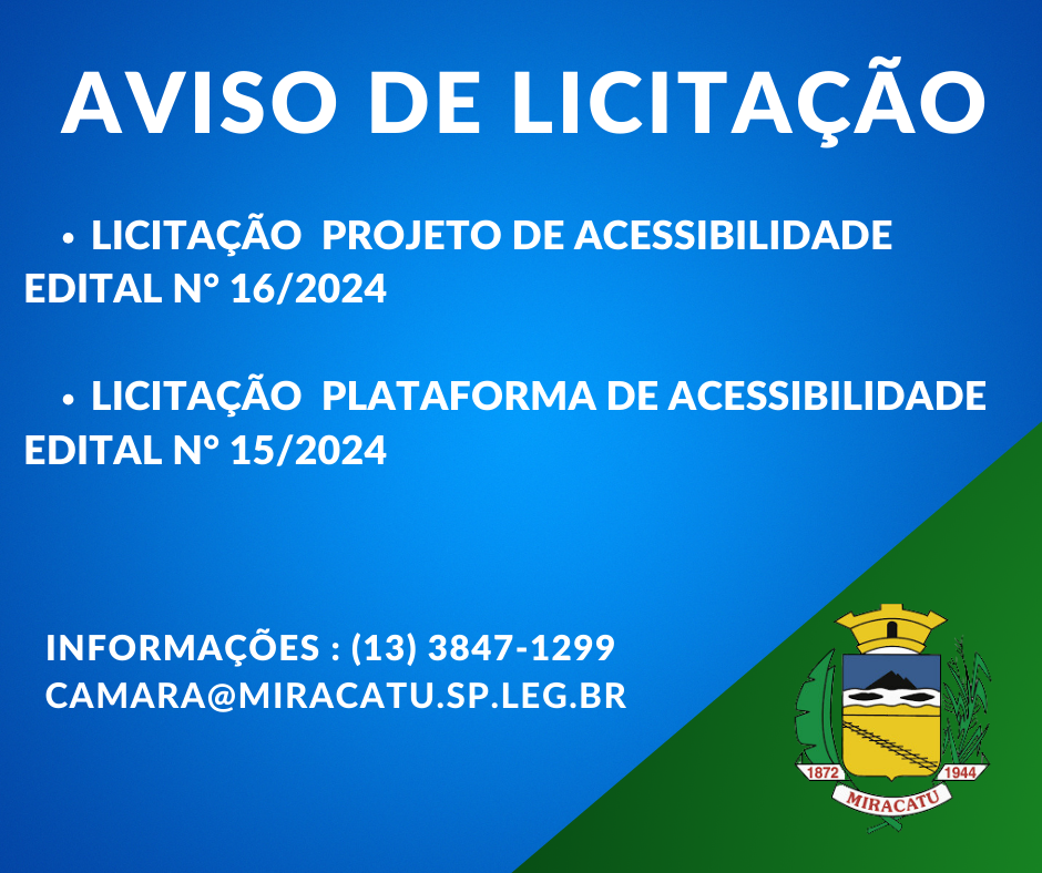 Aviso de Licitações 