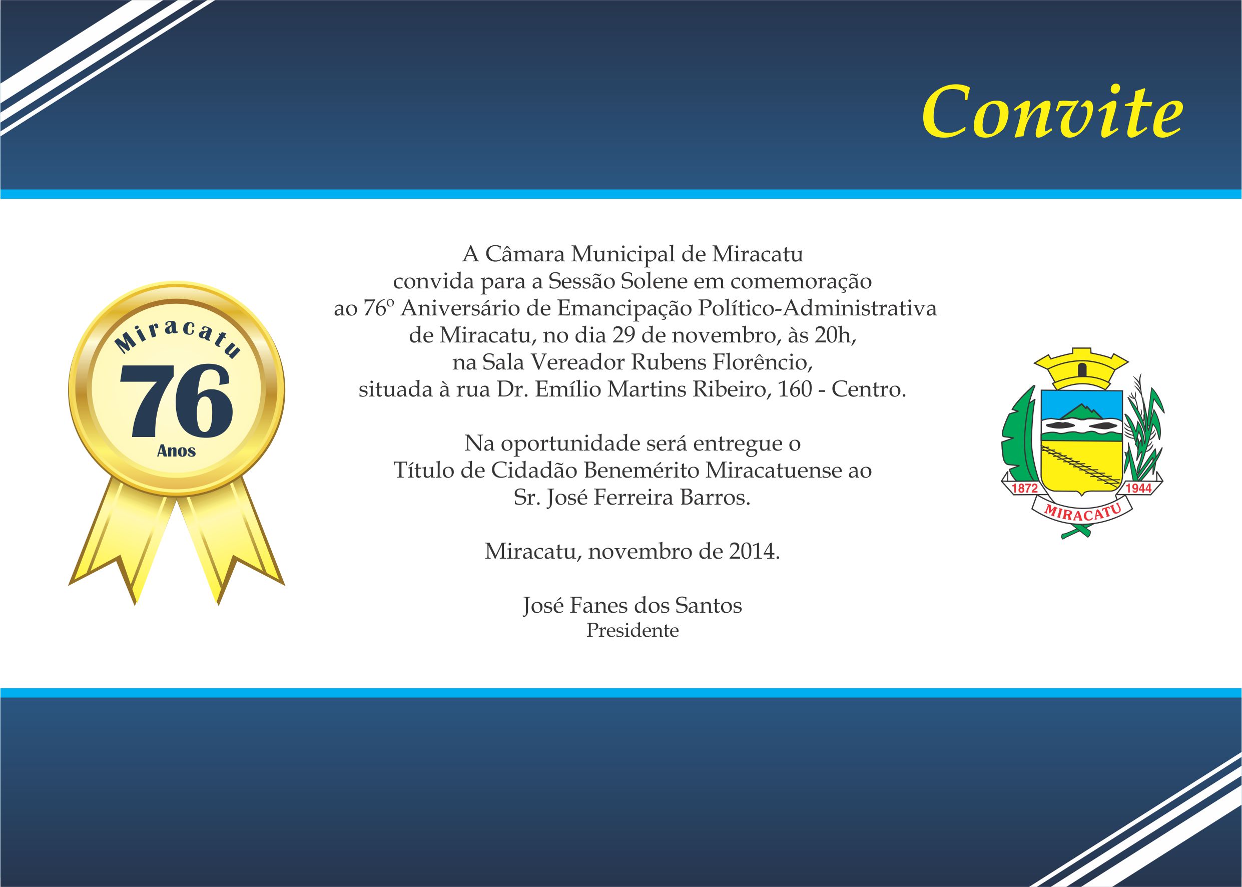 Convite Sessão Solene de Aniversário 2014 - img